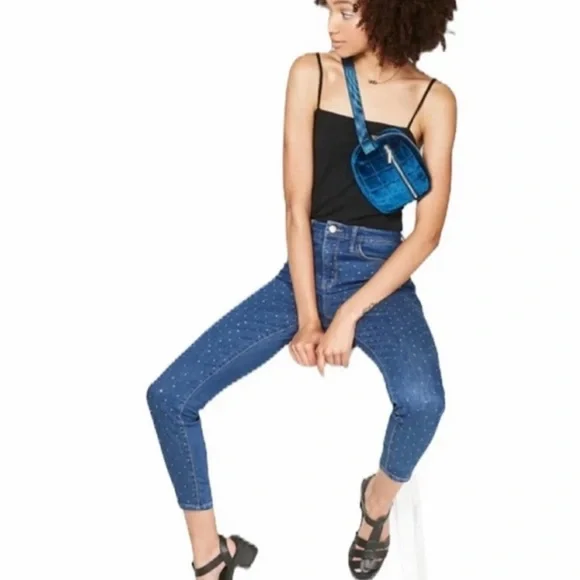 Wild Fable Rhinestone Studded High Rise Skinny Jeans - Picture 5 of 15